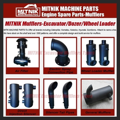 After Service 3-12 Month SK460-8 Excavator Muffler for Construction Machinery Parts
